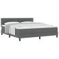 vidaXL Letto con Box Spring e Materasso Grigio Scuro 180x200 cm Tessuto vidaXL Letto con Box Spring e Materasso Grigio Scuro 180x200 cm Tessuto