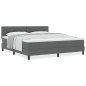 vidaXL Letto con Box Spring e Materasso Grigio Scuro 180x200 cm Tessuto vidaXL Letto con Box Spring e Materasso Grigio Scuro 180x200 cm Tessuto