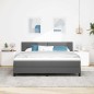 vidaXL Letto con Box Spring e Materasso Grigio Scuro 180x200 cm Tessuto vidaXL Letto con Box Spring e Materasso Grigio Scuro 180x200 cm Tessuto