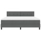vidaXL Letto con Box Spring e Materasso Grigio Scuro 180x200 cm Tessuto vidaXL Letto con Box Spring e Materasso Grigio Scuro 180x200 cm Tessuto