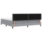 vidaXL Letto con Box Spring e Materasso Grigio Chiaro 200x200 cm Tessuto