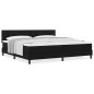 vidaXL Letto a Molla con Materasso Nero 200x200 cm Tessuto