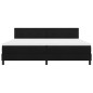 vidaXL Letto a Molla con Materasso Nero 200x200 cm Tessuto