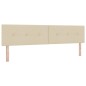 vidaXL Letto con rete e materasso crema 200x200 cm tessuto