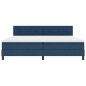 vidaXL Letto a molla con materasso blu 200x200 cm in tessuto