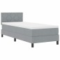 vidaXL Letto a Molle con Materasso Grigio Chiaro 80x200 cm Tessuto vidaXL Letto a Molle con Materasso Grigio Chiaro 80x200 cm Tessuto