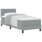 vidaXL Letto a Molle con Materasso Grigio Chiaro 80x200 cm Tessuto vidaXL Letto a Molle con Materasso Grigio Chiaro 80x200 cm Tessuto