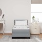 vidaXL Letto a Molle con Materasso Grigio Chiaro 80x200 cm Tessuto vidaXL Letto a Molle con Materasso Grigio Chiaro 80x200 cm Tessuto