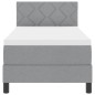 vidaXL Letto a Molle con Materasso Grigio Chiaro 80x200 cm Tessuto vidaXL Letto a Molle con Materasso Grigio Chiaro 80x200 cm Tessuto