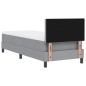 vidaXL Letto a Molle con Materasso Grigio Chiaro 80x200 cm Tessuto vidaXL Letto a Molle con Materasso Grigio Chiaro 80x200 cm Tessuto