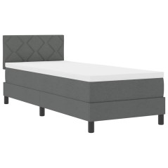 vidaXL Letto Box Spring con Materasso Grigio Scuro 80x200 cm Tessuto