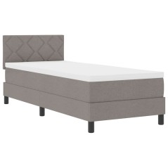 vidaXL Letto con Box Spring e Materasso Grigio 80x200 cm Tessuto