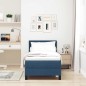vidaXL letto a box con materasso blu 80x200 cm in tessuto