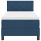 vidaXL letto a box con materasso blu 80x200 cm in tessuto