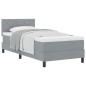 vidaXL Letto a Molle con Materasso Grigio Chiaro 90x190 cm Tessuto vidaXL Letto a Molle con Materasso Grigio Chiaro 90x190 cm Tessuto