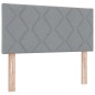 vidaXL Letto a Molle con Materasso Grigio Chiaro 90x190 cm Tessuto vidaXL Letto a Molle con Materasso Grigio Chiaro 90x190 cm Tessuto