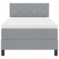 vidaXL Letto a Molle con Materasso Grigio Chiaro 90x190 cm Tessuto vidaXL Letto a Molle con Materasso Grigio Chiaro 90x190 cm Tessuto
