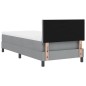 vidaXL Letto a Molle con Materasso Grigio Chiaro 90x190 cm Tessuto vidaXL Letto a Molle con Materasso Grigio Chiaro 90x190 cm Tessuto