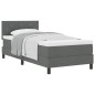 vidaXL Letto a Molle con Materasso Grigio Scuro 90x190 cm Tessuto vidaXL Letto a Molle con Materasso Grigio Scuro 90x190 cm Tessuto