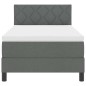 vidaXL Letto a Molle con Materasso Grigio Scuro 90x190 cm Tessuto vidaXL Letto a Molle con Materasso Grigio Scuro 90x190 cm Tessuto