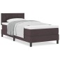 vidaXL Letto box spring con materasso marrone scuro 90x200 cm tessuto vidaXL Letto box spring con materasso marrone scuro 90x200 cm tessuto