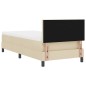 vidaXL Letto con Rete con Materasso Crema 90x200 cm Tessuto vidaXL Letto con Rete con Materasso Crema 90x200 cm Tessuto