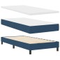 vidaXL Letto a Molletta con Materasso Blu 100x200 cm Tessuto vidaXL Letto a Molletta con Materasso Blu 100x200 cm Tessuto