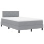 vidaXL Letto Box Spring con Materasso Grigio Chiaro 120x190 cm Tessuto vidaXL Letto Box Spring con Materasso Grigio Chiaro 120x190 cm Tessuto
