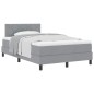 vidaXL Letto Box Spring con Materasso Grigio Chiaro 120x190 cm Tessuto vidaXL Letto Box Spring con Materasso Grigio Chiaro 120x190 cm Tessuto