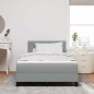 vidaXL Letto Box Spring con Materasso Grigio Chiaro 120x190 cm Tessuto vidaXL Letto Box Spring con Materasso Grigio Chiaro 120x190 cm Tessuto