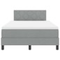 vidaXL Letto Box Spring con Materasso Grigio Chiaro 120x190 cm Tessuto vidaXL Letto Box Spring con Materasso Grigio Chiaro 120x190 cm Tessuto