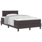 vidaXL Letto con Rete a Molle Marrone Scuro 120x190 cm Tessuto