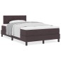 vidaXL Letto con Rete a Molle Marrone Scuro 120x190 cm Tessuto