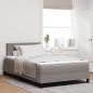 vidaXL Letto Box Spring con Materasso Taupe 120x200 cm Tessuto