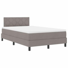 vidaXL Letto Box Spring con Materasso Taupe 120x200 cm Tessuto