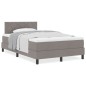 vidaXL Letto Box Spring con Materasso Taupe 120x200 cm Tessuto