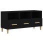 Mobile Porta TV Nero 102x36x50 cm in Legno Multistrato Mobile Porta TV Nero 102x36x50 cm in Legno Multistrato