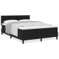 vidaXL Letto a Molle con Materasso Nero 140x200 cm Tessuto vidaXL Letto a Molle con Materasso Nero 140x200 cm Tessuto