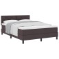 vidaXL Letto con Box Spring e Materasso Marrone Scuro 140x200 cm Tessuto vidaXL Letto con Box Spring e Materasso Marrone Scuro 140x200 cm Tessuto