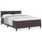 vidaXL Letto con Box Spring e Materasso Marrone Scuro 140x200 cm Tessuto vidaXL Letto con Box Spring e Materasso Marrone Scuro 140x200 cm Tessuto