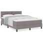 vidaXL Letto a Molle con Materasso Taupe 140x200 cm Tessuto vidaXL Letto a Molle con Materasso Taupe 140x200 cm Tessuto