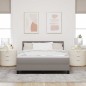 vidaXL Letto a Molle con Materasso Taupe 140x200 cm Tessuto vidaXL Letto a Molle con Materasso Taupe 140x200 cm Tessuto