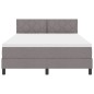 vidaXL Letto a Molle con Materasso Taupe 140x200 cm Tessuto vidaXL Letto a Molle con Materasso Taupe 140x200 cm Tessuto