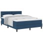 vidaXL Struttura Letto con Materasso Blu Scuro Tessuto 140 x 200 cm vidaXL Struttura Letto con Materasso Blu Scuro Tessuto 140 x 200 cm