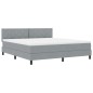 vidaXL Letto a Box con Materasso Grigio Chiaro 180x200 cm Tessuto vidaXL Letto a Box con Materasso Grigio Chiaro 180x200 cm Tessuto