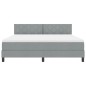 vidaXL Letto a Box con Materasso Grigio Chiaro 180x200 cm Tessuto vidaXL Letto a Box con Materasso Grigio Chiaro 180x200 cm Tessuto