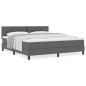 vidaXL Letto con Box Spring e materasso grigio scuro 180x200 cm tessuto vidaXL Letto con Box Spring e materasso grigio scuro 180x200 cm tessuto
