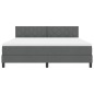vidaXL Letto con Box Spring e materasso grigio scuro 180x200 cm tessuto vidaXL Letto con Box Spring e materasso grigio scuro 180x200 cm tessuto