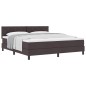 vidaXL Letto a Molle con Materasso Marrone Scuro 180x200 cm Tessuto