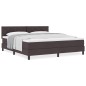 vidaXL Letto a Molle con Materasso Marrone Scuro 180x200 cm Tessuto